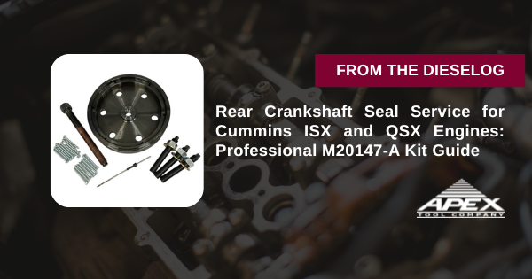 Rear Crankshaft Seal Service for Cummins ISX and QSX Engines: Professional M20147-A Kit Guide